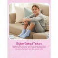 thumbnail image 3 of Justice Boyfriend Rib Ankle Socks for Girls with Lettuce Edge Anklet, 6 pk Multi Color, 3 of 7