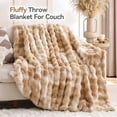 thumbnail image 6 of ROSEKIND Ultra Soft Cozy Faux Fur Throw Blanket, Fuzzy Plush Thick Bubble Blanket, 6 of 7