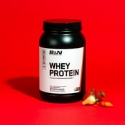 Bare Performance Nutrition, BPN Whey Protein Powder, Strawberry, 25g of Protein, Excellent Taste & Low Carbohydrates, 88% Whey Protein & 12% Casein Protein, 27 Servings