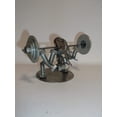 thumbnail image 4 of Female Squat Weight Lifter Metal Bolt Figurine, 4 of 4
