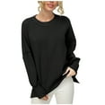 thumbnail image 2 of CaiJunJia Sweaters,Women's Fashion Casual Solid Color Long Sleeve Round-Neck Sweater, 2 of 6