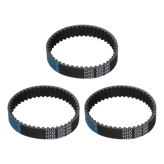 3 Paquetes de Correa de Tiempo de Goma HTD-5M de 45 Dientes, Longitud de Paso de 225 mm, Correa de Tiempo de Bucle Cerrado