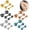 Black, variant on 2 PCS Stainless Steel Stud Earring Ball Ear Bone Nail Lip Piercing Body Jewelry-Gold-3mm*6mm*16G