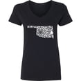 thumbnail image 3 of Inktastic Oklahoma Silhouette Mandala Women's V-Neck T-Shirt, 3 of 5