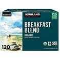 thumbnail image 2 of Kirkland Signature Organic Breakfast Blend Light-Roast Coffee, K-Cup Pods, 120 CountWith Spoon, 2 of 5