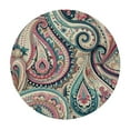 thumbnail image 2 of PIKWEEK Motif Paisley Pattern Round Fitted Tablecloth Elastic Edge Waterproof Oil-Proof Table Cover Stain-Resistant Table Cloth Fits Round Tables, 2 of 7