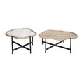 thumbnail image 5 of Smuxee Modern Glass Cloud Coffee Table Set of 2 Stacking Table for Living Room, 5 of 6