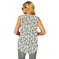 thumbnail image 6 of Uvplove Women's Summer Sleeveless Chiffon Tank Tops Loose Casual V Neck Shirt White Rose S-2XL, 6 of 7