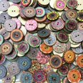 thumbnail image 2 of Botones de madera impresos florales surtidos redondos de 100pcs / Bag FleinngHoz JD710495516, 2 of 5