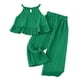 thumbnail image 1 of Conjunto de verano de 2 piezas para niña REDARER: top halter sin mangas con volantes y pantalón ancho, talla 5-6 años, 1 of 5