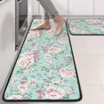 thumbnail image 2 of Kitchen Rugs Sets Of 2,Pioneer Flower Floral Print Pattern Anti Fatigue Kitchen Mat Rugs Non Slip Washable,Decorative Kitchen Floor Mats for Kitchen,Sink,Laundry,17"x47"+17"x47", 2 of 5