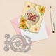 thumbnail image 4 of Troqueles de corte 3D para tarjetas con forma de corazón plegable, troqueles metálicos para palabras y plantillas., 4 of 9