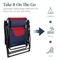 thumbnail image 5 of Best Choice Products Oversized Padded Zero Gravity Chair, Folding Outdoor Patio Recliner w/ Side Tray - Navy/Red, 5 of 7