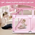 thumbnail image 2 of Baby Playpen Fshibila 188 x 127 cm con malla suave y transpirable rosa, 2 of 7