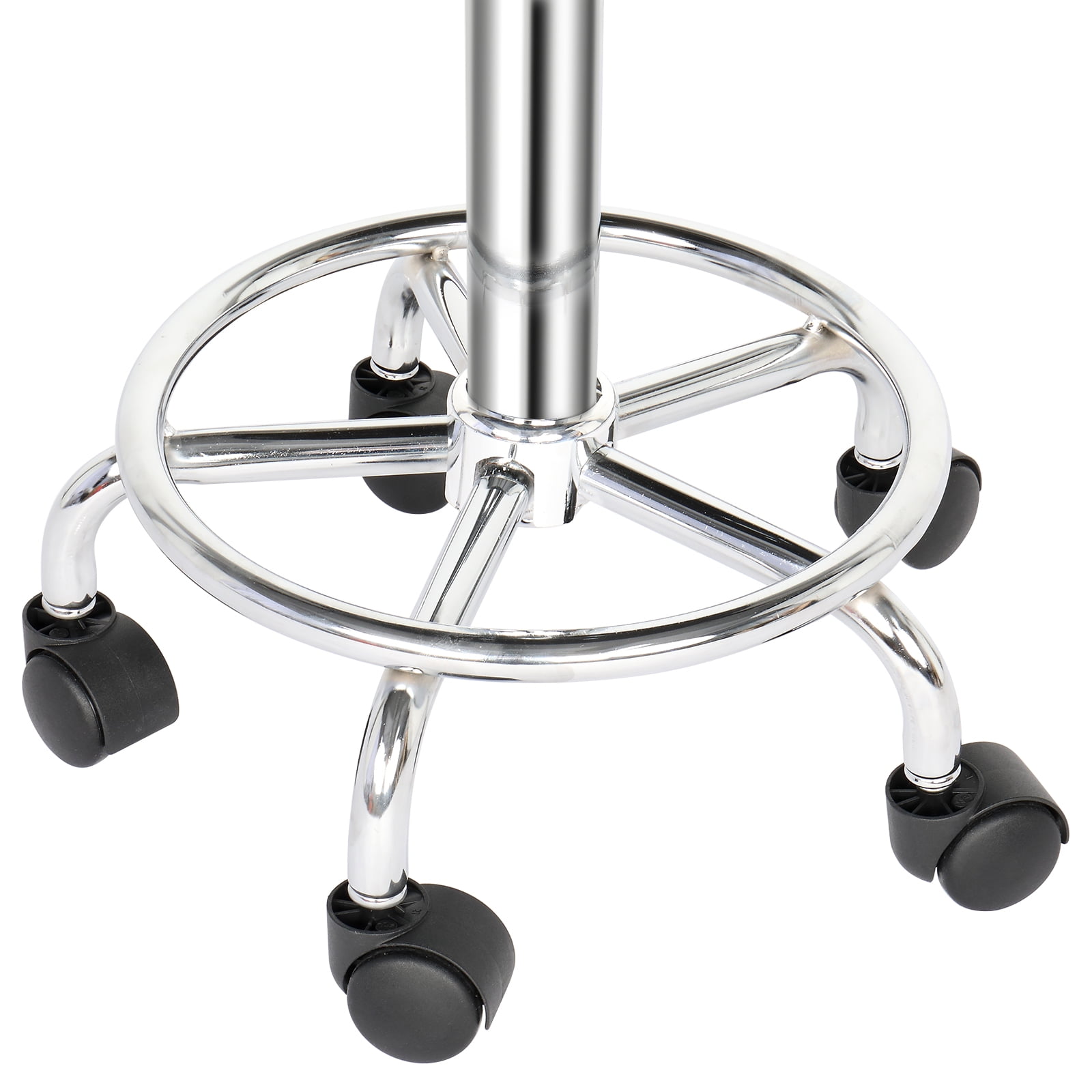 Round Stool with Lines Rotation Bar Stool, White