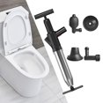 thumbnail image 4 of Desatascador de tuberías Desatascador de drenaje Desatascar el fregadero Limpiador desmontable Equipo de material acero inoxidable Bomba potente para lavabo de Negro Macarena Destapador de inodoro, 4 of 8