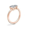 thumbnail image 3 of 1.00 Ct Brilliant Emerald & Pear Cut Genuine Diamond Sparkle Two Stone Ring for Women Solid 14K Rose Gold Size 6.5, 3 of 8