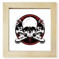 thumbnail image 1 of Decoracion diseño esqueleto pirata Pantalla de escritorio de pared de fotograma cuadrado, 1 of 4