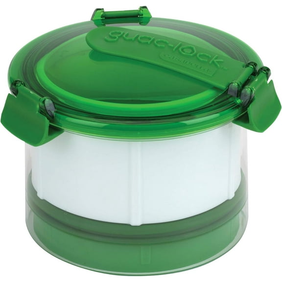 Guac-Lock Container White, Green/Clear