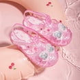 thumbnail image 7 of GPOECD Toddler Slippers Girls Summer Jelly Soft Sole Closed Toe Casual Slide Sandals for Toddlers and Kids Summer Shoes 2-10Y Pink,2.5-3 Years, 7 of 7