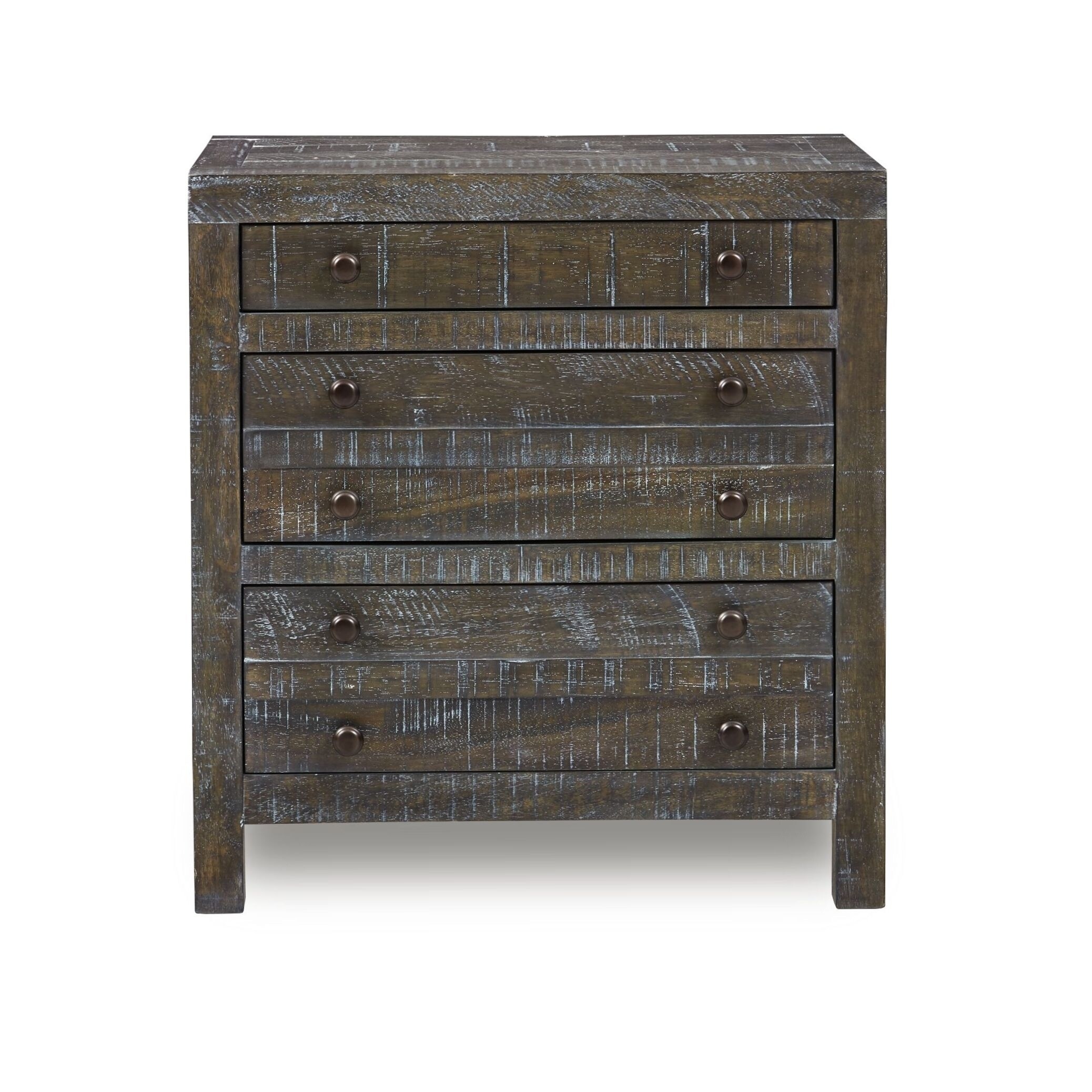 Townsend Solid Wood Three Drawer Nighstand in Gunmetal - image 5 of 5