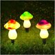thumbnail image 1 of Juego mejorado de 3 piezas de luces solares de hongos de color, adornos de jardín, luces solares para caminos, decoración al aire libre, cadena de luces solares de hadas para jardín, patio trasero, césped, Navidad   JM, 1 of 5