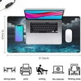 thumbnail image 6 of Desk Mat, Desk Mats On Top of Desks Gaming Mouse Pad with Non-Slip Base Extended Large Mouse Pad XL Keyboard Mouse Pad for Work, Game, Office, Home - Moon Ocean (31.4x15.7 in, 6 of 6