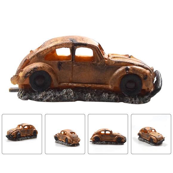 WHAMVOX 1Pc Resin Aquarium Decoration Bubble Maker Car Ornament for Fish Hideout