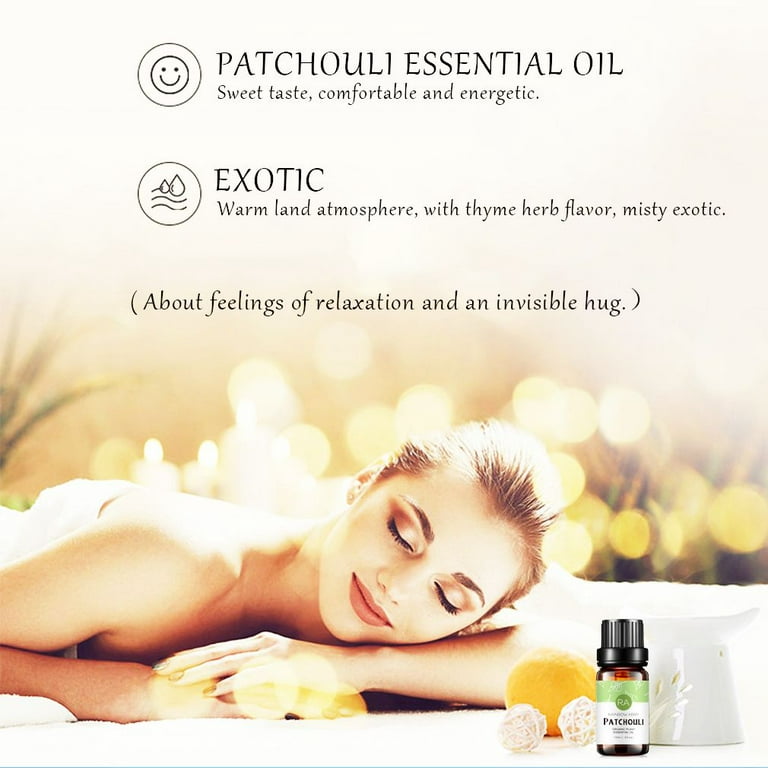 US Organic 100% Pure Patchouli Essential Oil - USDA Certified Organic, Steam Distilled - w/ Euro Droppers (More Size Variations Available)