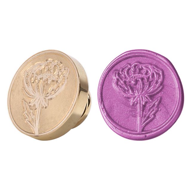 Cuadros Decorativos Sello de cera sello redondo antiguo flor sello de cera cabeza Hobby herramientas (J) DQrwqpou Nuevos Originales