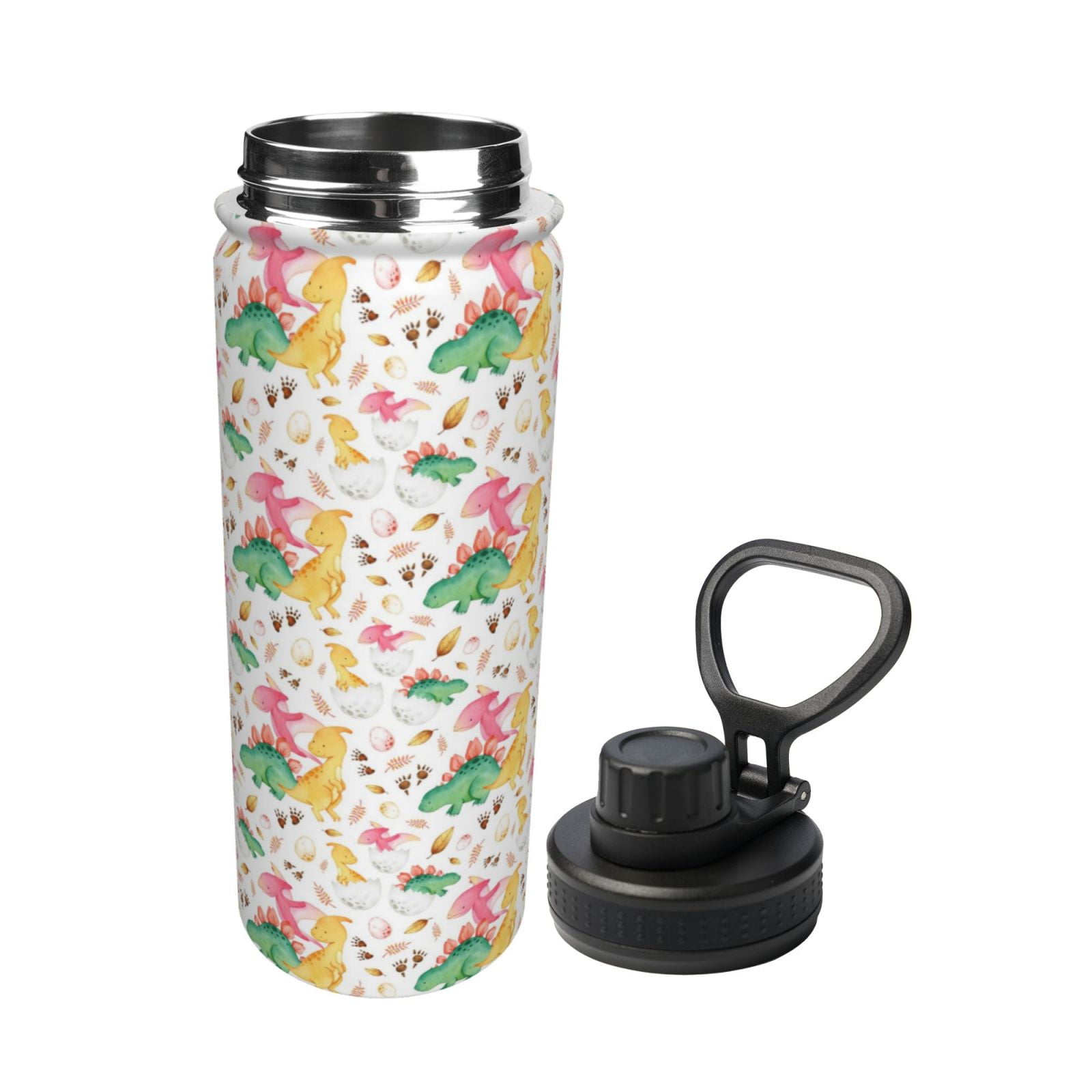 Vsdgher Cute Baby Dinosaurs 18oz Sports Insulated Kettle, Stainless Steel Insulated Cup for Women Men for Fitness, Gym & Outdoor