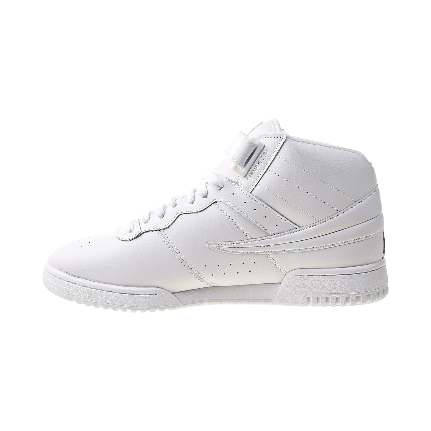Fila F-13V Leather/Synthetic Men's Hi Top Shoes Triple-White