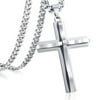 PWFE Simple Cross Pendant Necklace for Women Men Vintage Long Chain Necklaces Jewelry Christmas Gift