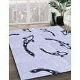 thumbnail image 3 of Ahgly Company Machine Washable Indoor Rectangle Transitional Lavender Blue Area Rugs, 5' x 7', 3 of 7