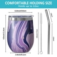 thumbnail image 5 of 12oz Insulated Wine Tumbler with Lid & Straw, Stainless Steel Egg Shape Cup, Liquid & Marble Print, 5 of 5