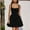 Black, variant on Lace Womens Mini Dress Cocktail Sleeveless Women Dresses Slim Square Neckline Vintage Tunic Plain Party White Dress