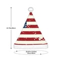 thumbnail image 3 of KLL Christmas Hats for Adults Plush Vintage American Flag Print Santa Hat Xmas Fluffy Santa Claus Hat for Women Men, 3 of 6