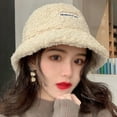 thumbnail image 5 of Womens Warm Cloche Hat Solid Winter Bucket Hats Beige, 5 of 5