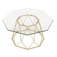thumbnail image 3 of Furniture of America Growder Contemporary Glass Top Coffee Table in Gold, 3 of 7