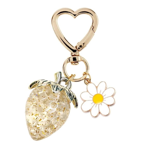 Love Stereo Sweetheart Strawberry Keychain Creative Bags Keychains Bunny Hanging Women's Decorations Cute Hanging Strawberry Sweetheart