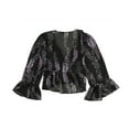 thumbnail image 2 of Bar Iii Womens Floral Pullover Blouse, 2 of 2