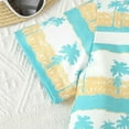 thumbnail image 5 of Teen Boy Clothes Baby Toddler Boys Set Child Kids Spring Summer Cotton Hawaii Printed Short Sleeved Casual 0 3 6 12 18 24 Months T-shirt with Elastic Waist Shorts Children Clothing 2-Piece, 5 of 6