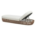 thumbnail image 3 of Jennifer Taylor Home Willos 80.5" Sunbrella Upholstered Woven Patio Lounger, Golden Brown Wicker Frame, Wheat Beige, 3 of 8