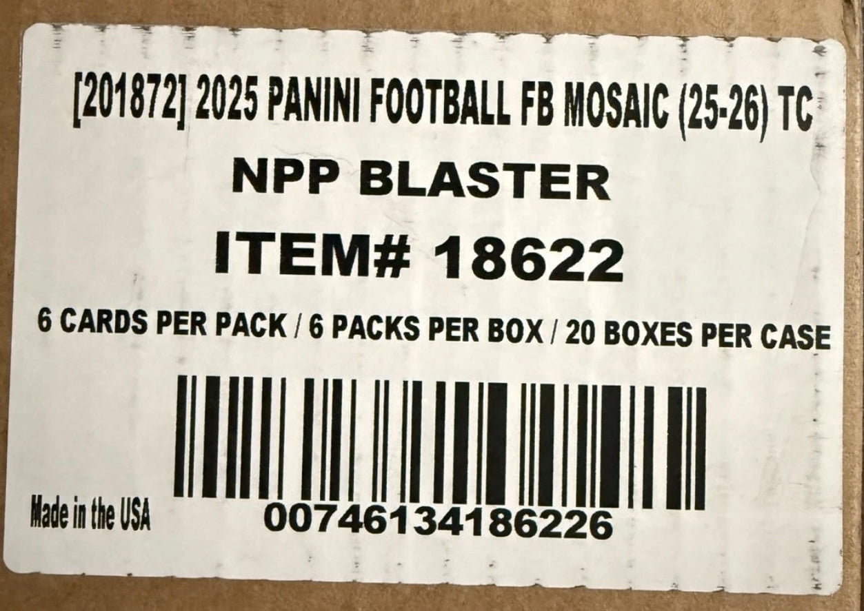 2025 Panini Mosaic Football Blaster Box (Case of 20)