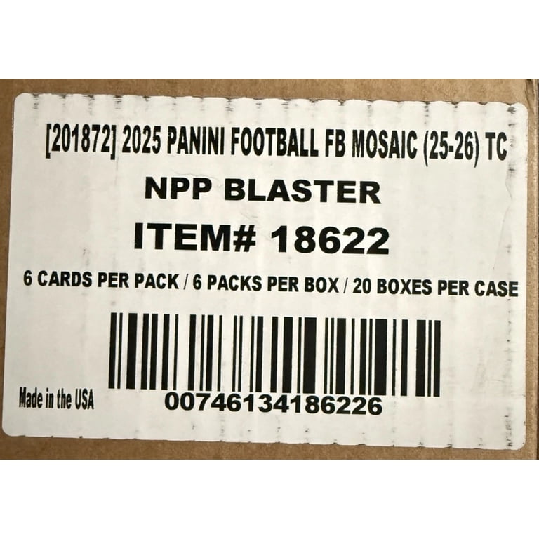 2025 Panini Mosaic Football Blaster Box (Case of 20) - Walmart.com