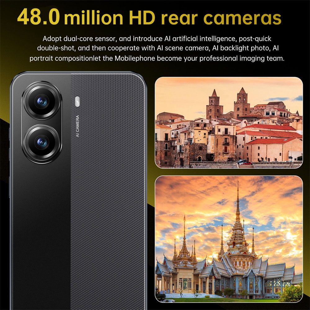CHYCET Android Phones Unlocked for T-Mobile, Android 15 Phone(2026), 12(4+8)+128GB/2TB TF Octa Core, Dual SIM Phones Unlocked, 5000mAh, 90Hz, 6.52" HD+ Screen, 4G/GPS/Face ID-X7 Pro