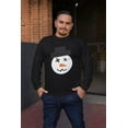thumbnail image 2 of Old Glory Mens Snowman Face Ugly Christmas Sweater Long Sleeve T Shirt, 2 of 5