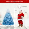 thumbnail image 3 of Gymax 7  FT Artificial Christmas Tree Hinged Snow Flocked Xmas Tree w/ 1264 Lush Branch Tips, 3 of 10