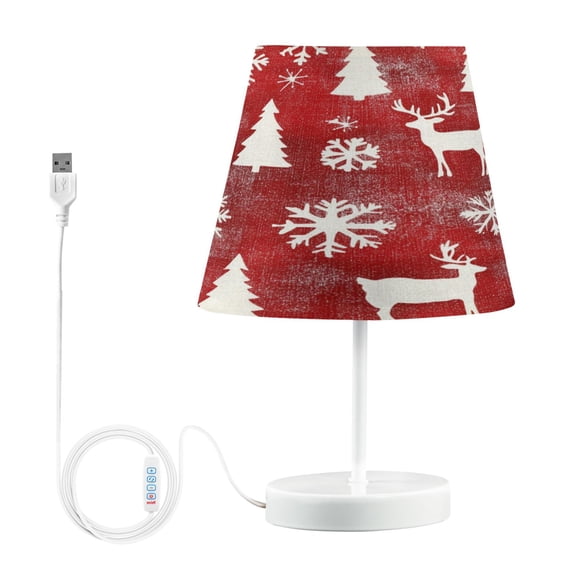 BZSMCE Table Lamp Creative Simple Deer Sonwflake Simple Pattern Night Light