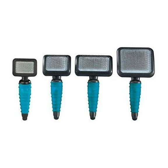 Professional Ergonomic Teal Slicker Brushes for Dog Grooming Brush Choose Size (Brush - xSmall)